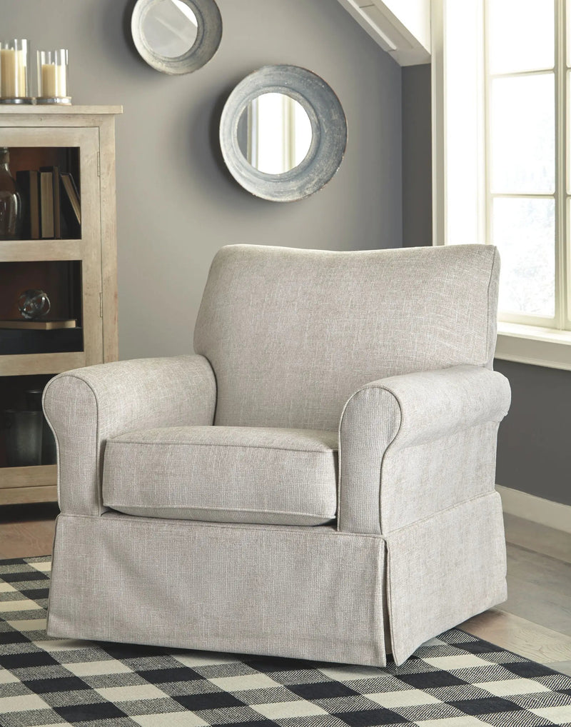 Searcy - Swivel Glider Accent Chair - Quartz by Unique Piece Furniture
