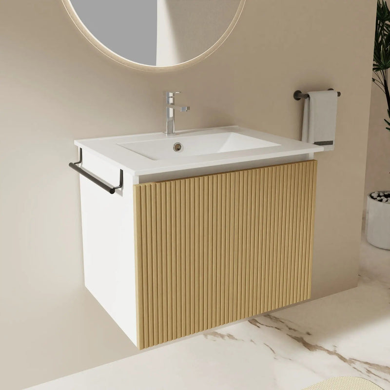 Floating Bathroom Vanity Combo, Towel Rack by Unique Piece Furniture