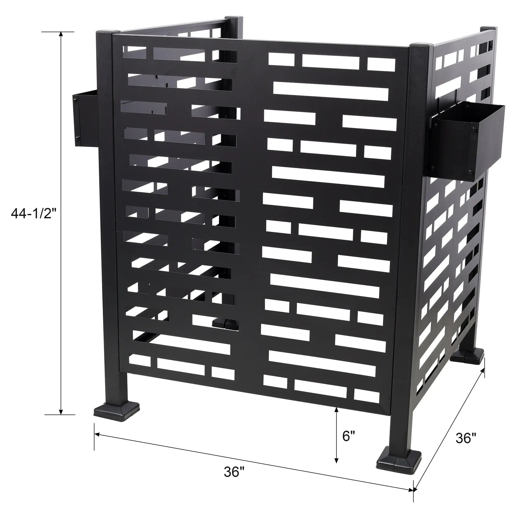 3x3 Ft Metal Air Conditioner Privacy Fence with Planter Boxes by HouseOfZazla