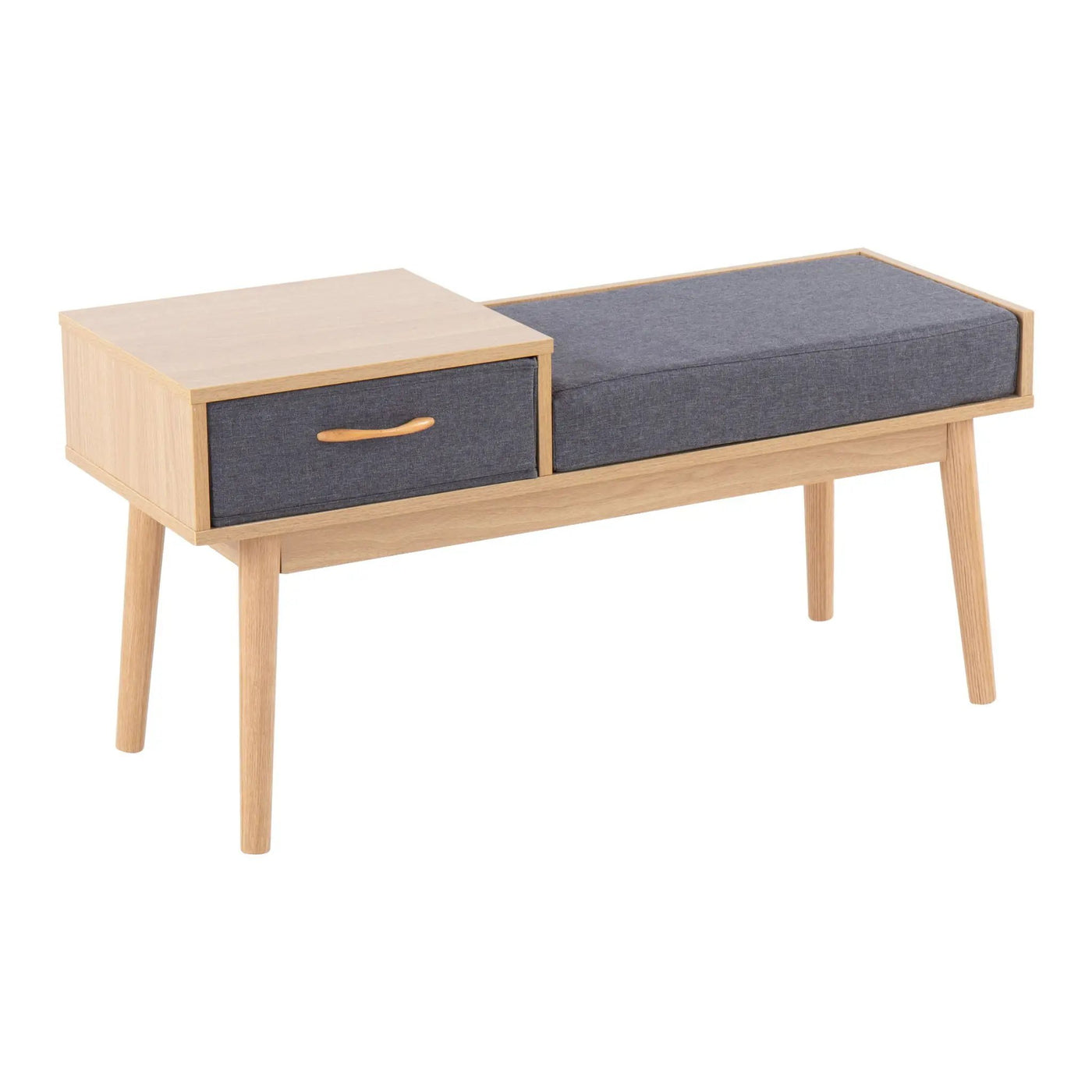 Telephone Contemporary Bench With Pull Out Drawer by HouseOfZazla