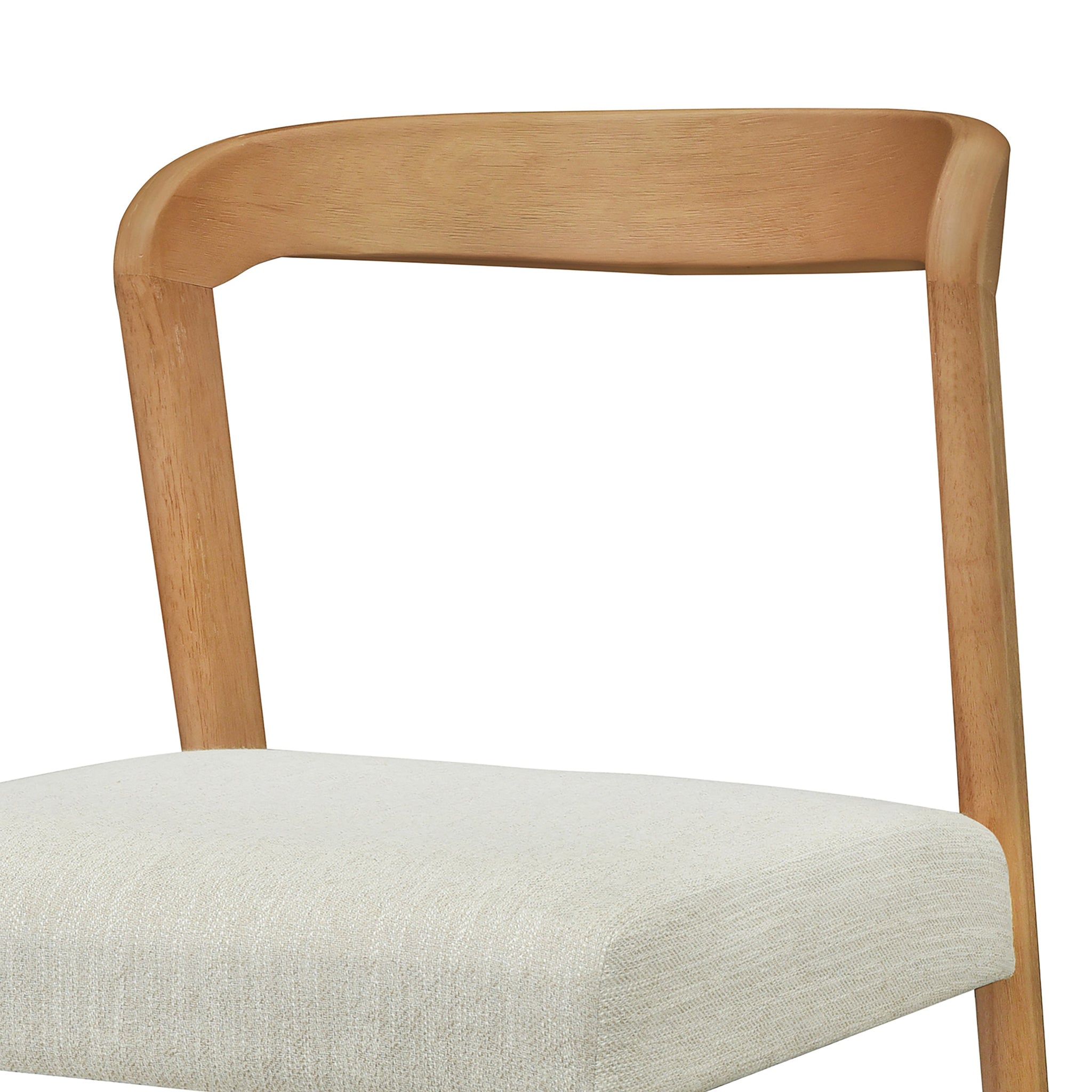 Solid Rubber Wood Counter Stools (Natural Oak + Beige) Set of 2 by HouseOfZazla