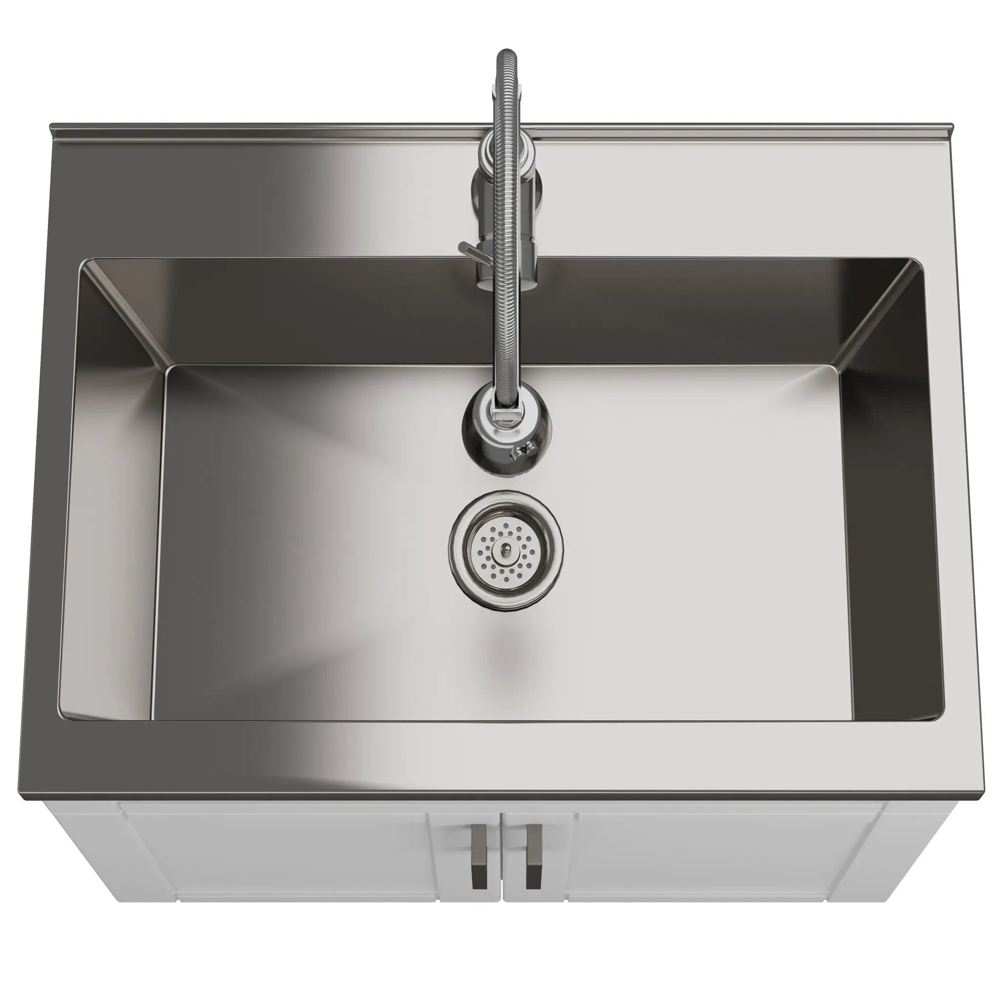 Hennessy - Deluxe Laundry Cabinet With Faucet And Stainless Steel Sink by Unique Piece Furniture