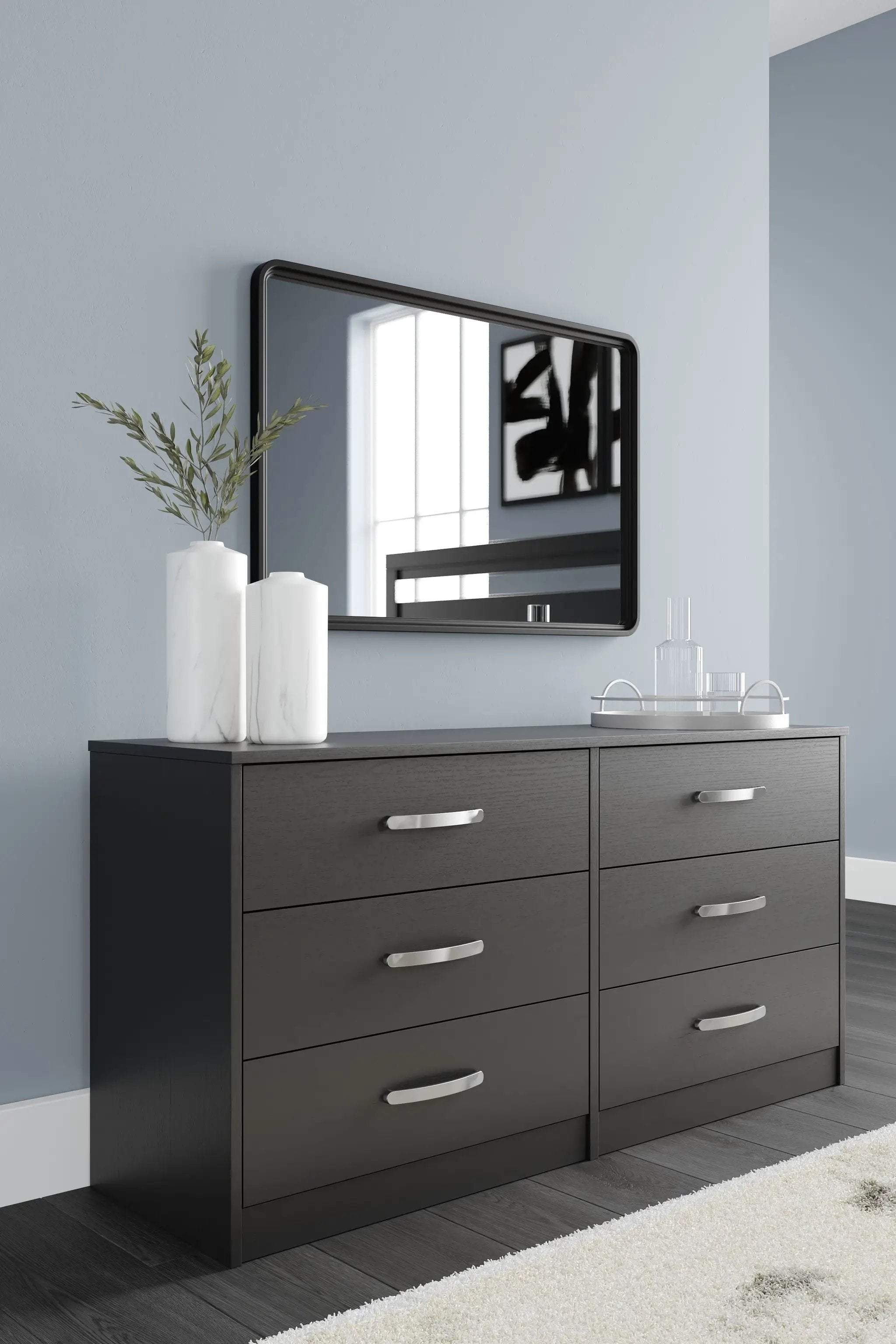 Finch - Six Drawer Dresser - 29'' Height - Black by Unique Piece Furniture