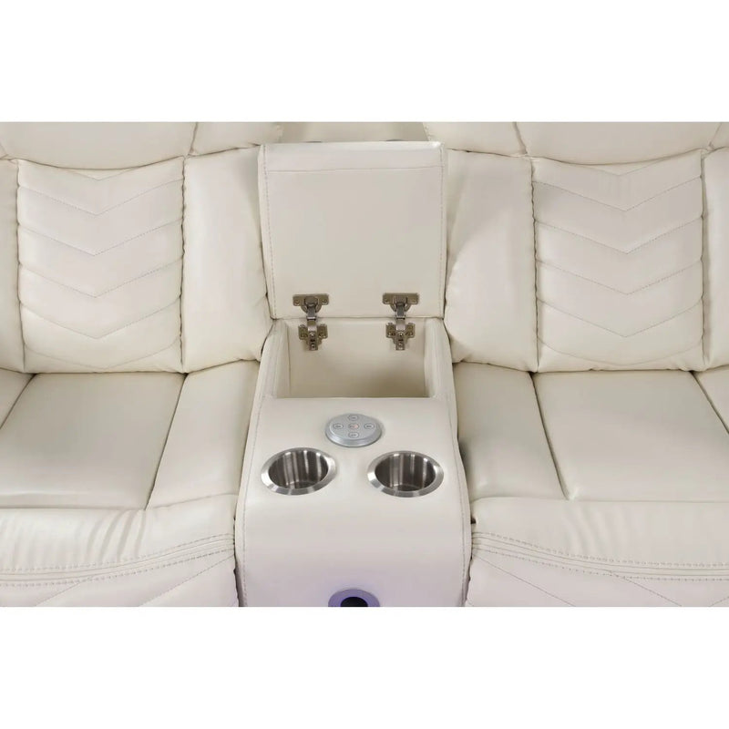 Challenger - Recliner Sectional Sofa, Built In USB, C Ports & Bluetooth by HouseOfZazla