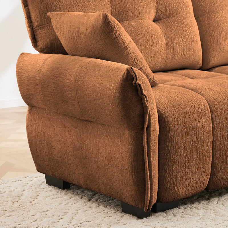 Modern Sofa & Pillows, Textured Cover, High Rebound Cushions by HouseOfZazla