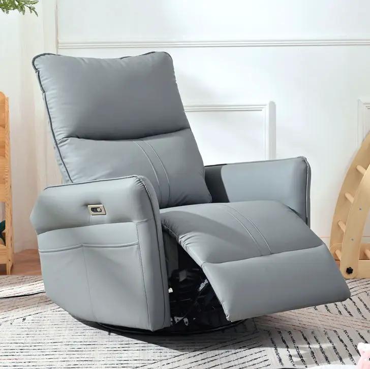 270° Power Swivel Rocker Glider Recliner Chair With USB Ports by Unique Piece Furniture