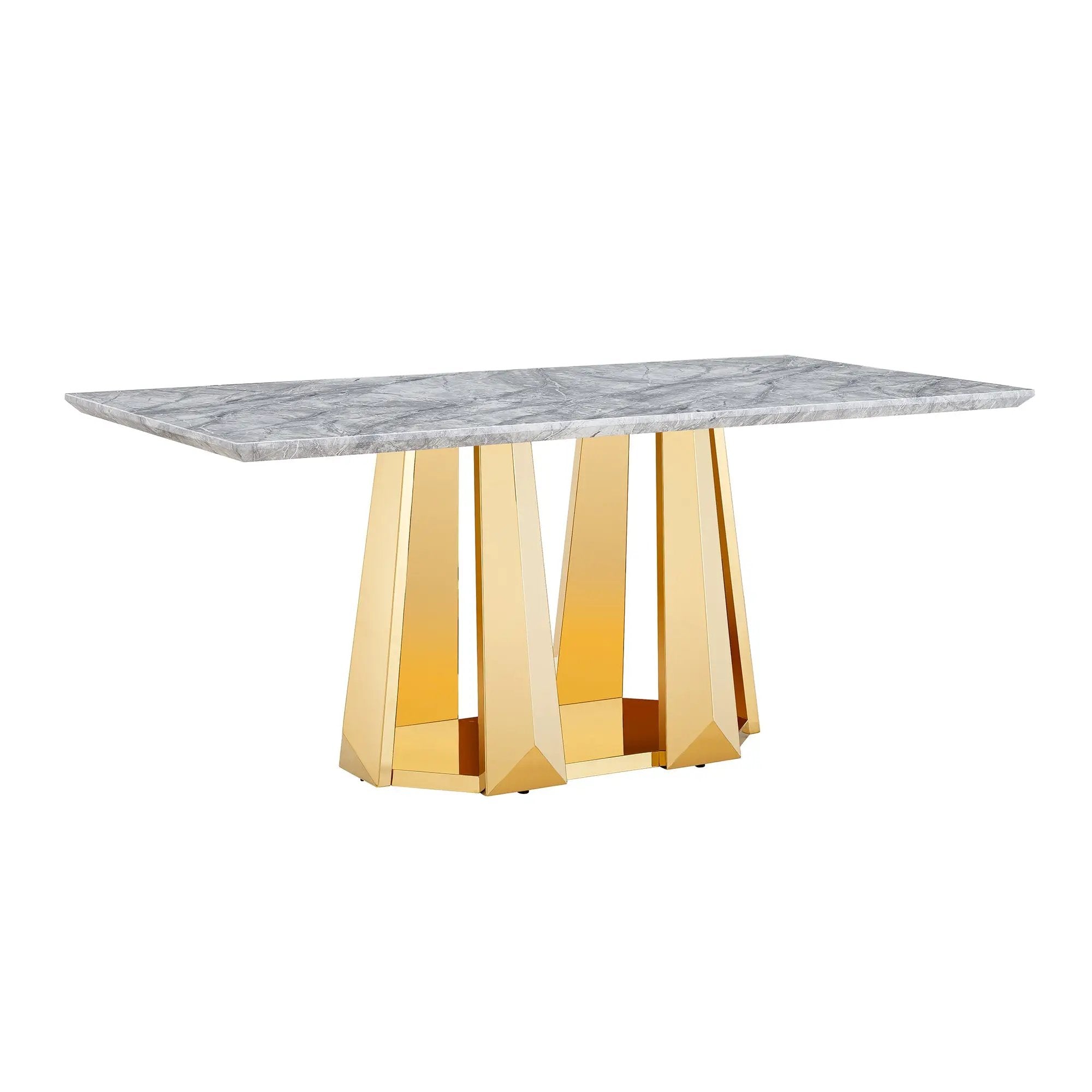 Marble Dining Table for 6 People by HouseOfZazla