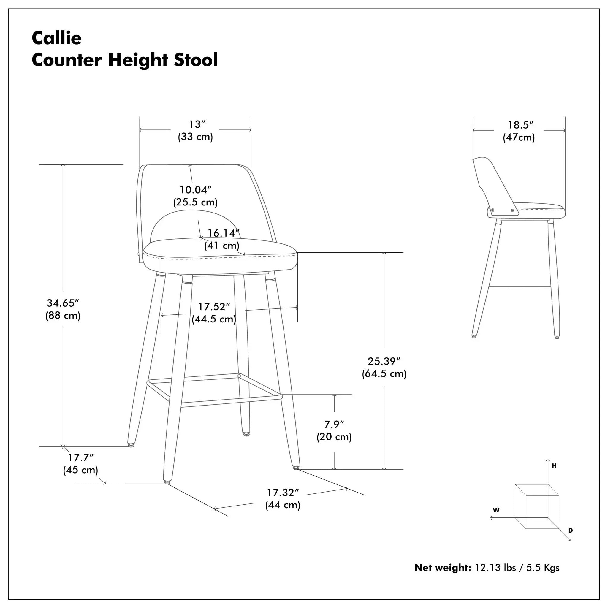 Callie - Upholstered Counter Height Stool (Set of 2) by HouseOfZazla
