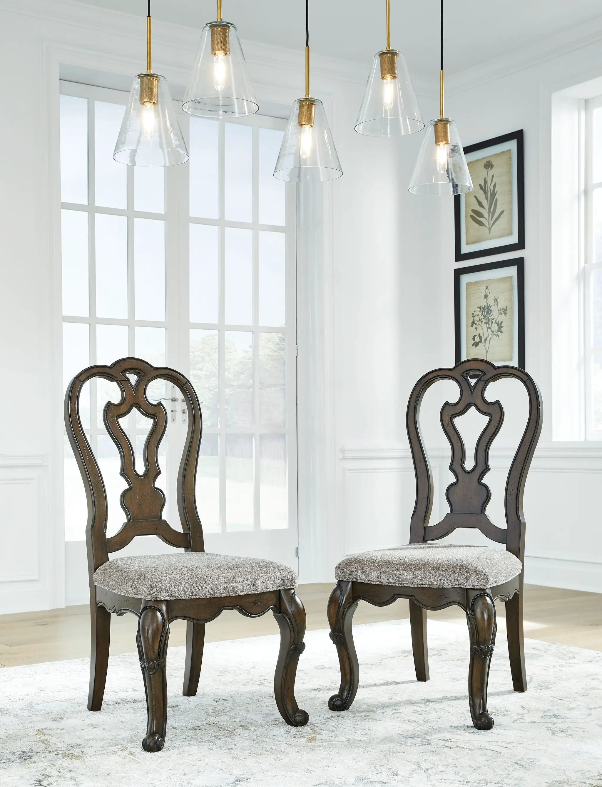 Maylee - Dining Upholstered Side Chair (Set of 2) - Dark Brown by Unique Piece Furniture