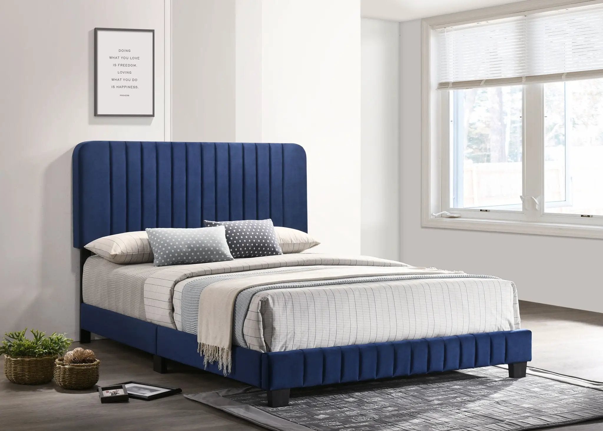 Channel Tufted Bed by Unique Piece Furniture