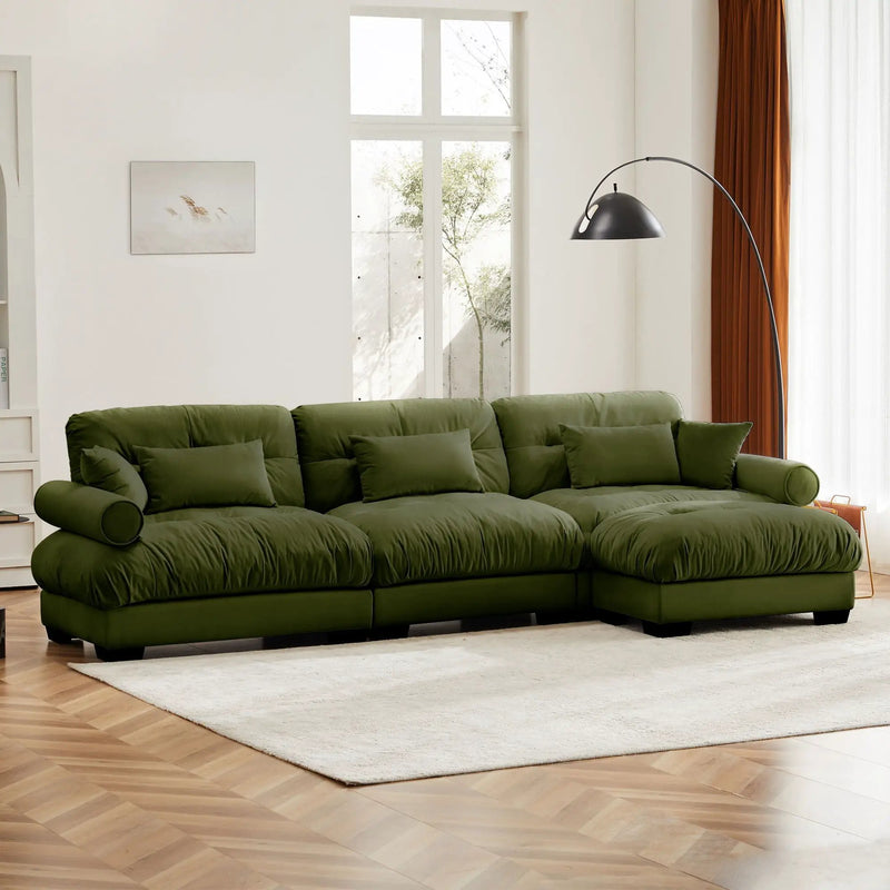 Super Comfort Oversized Modular Sectional Sofa With Movable Ottoman by Unique Piece Furniture