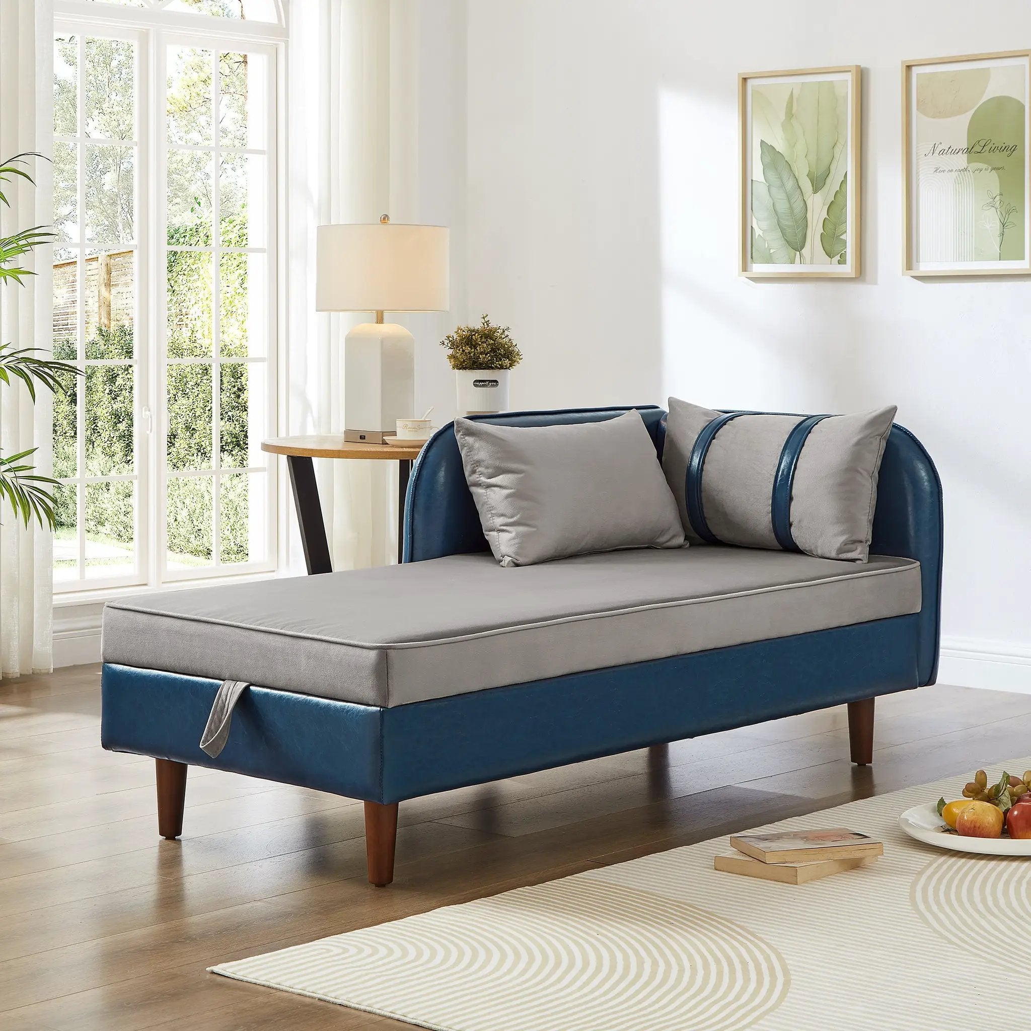 65" Storage Chaise Lounge Sofa by HouseOfZazla