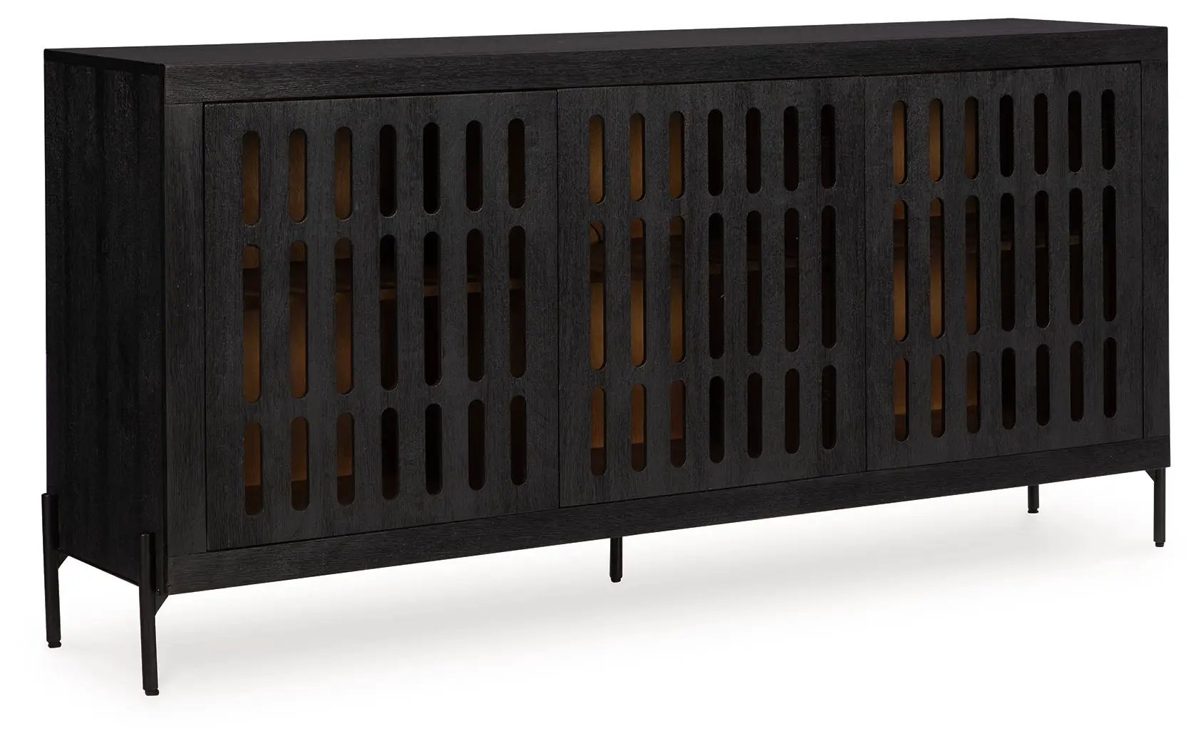 Vallisburg - Accent Cabinet - Black / Natural by Unique Piece Furniture