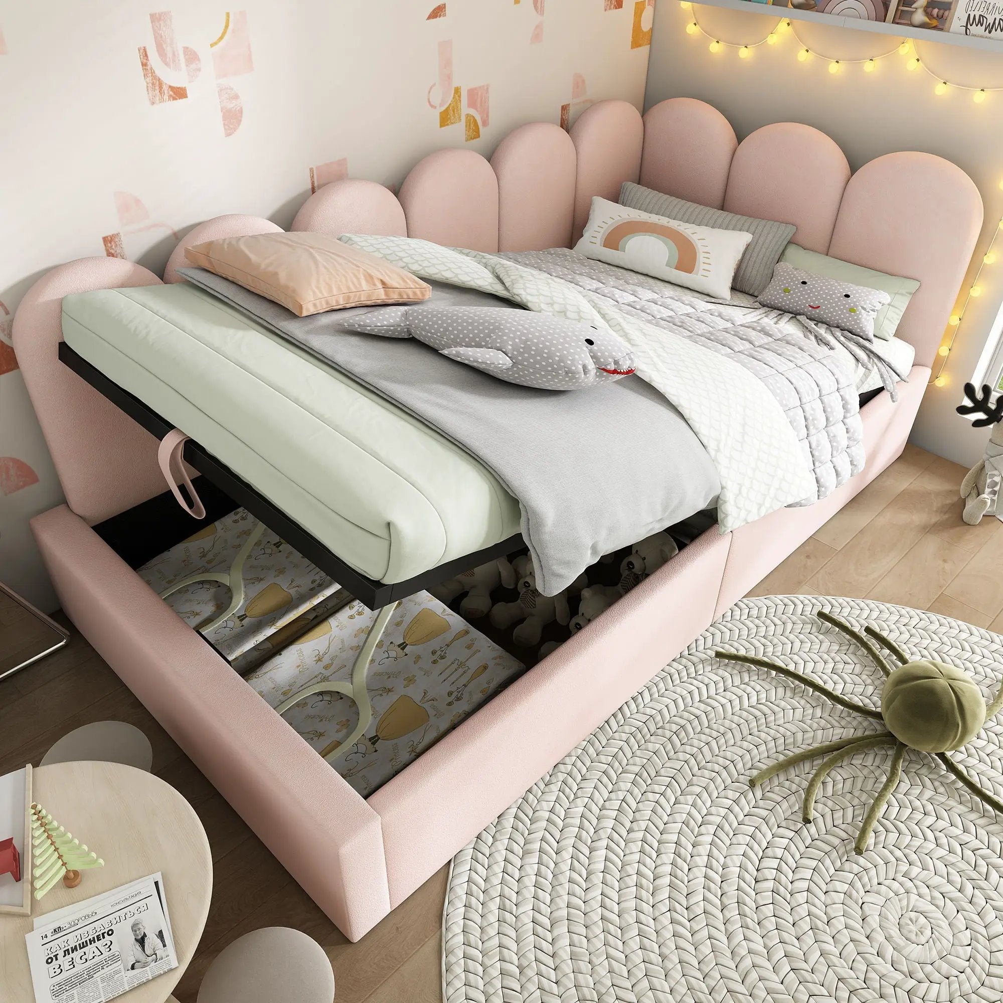 Upholstered Daybed With Metal Slatted Base by HouseOfZazla