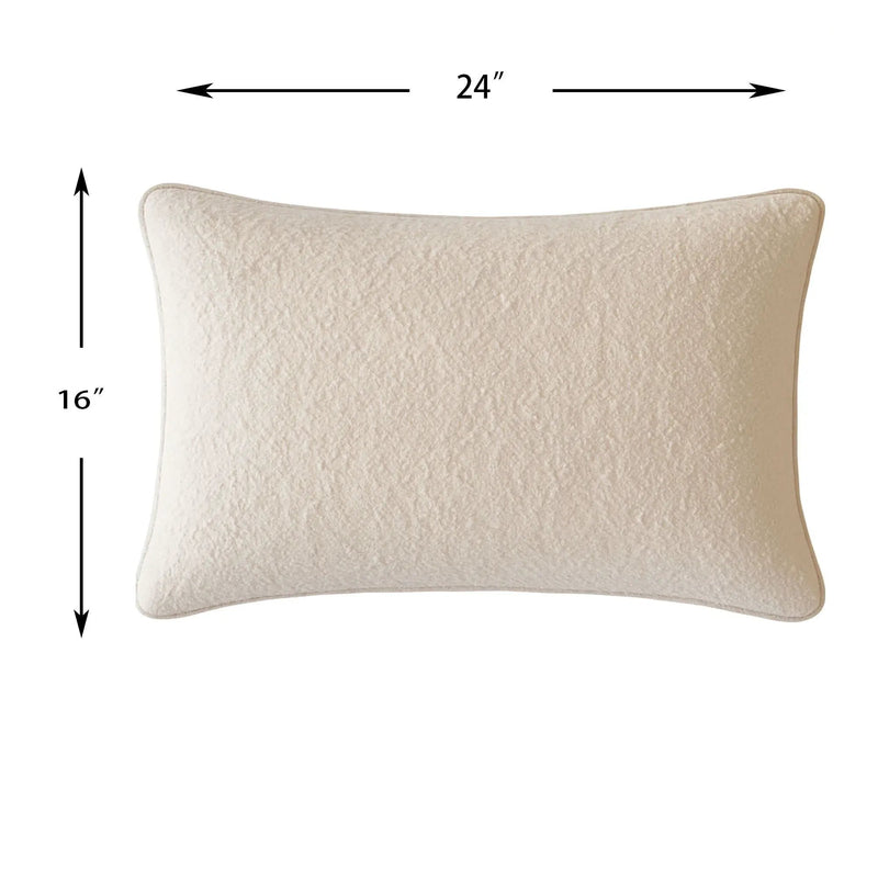 Homey Cozy - Textured Throw Pillow - Ivory by Unique Piece Furniture