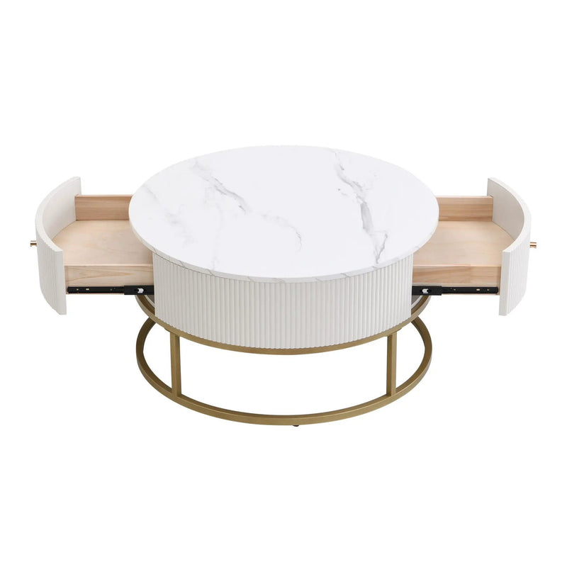 Modern Round Table With Drawers by HouseOfZazla