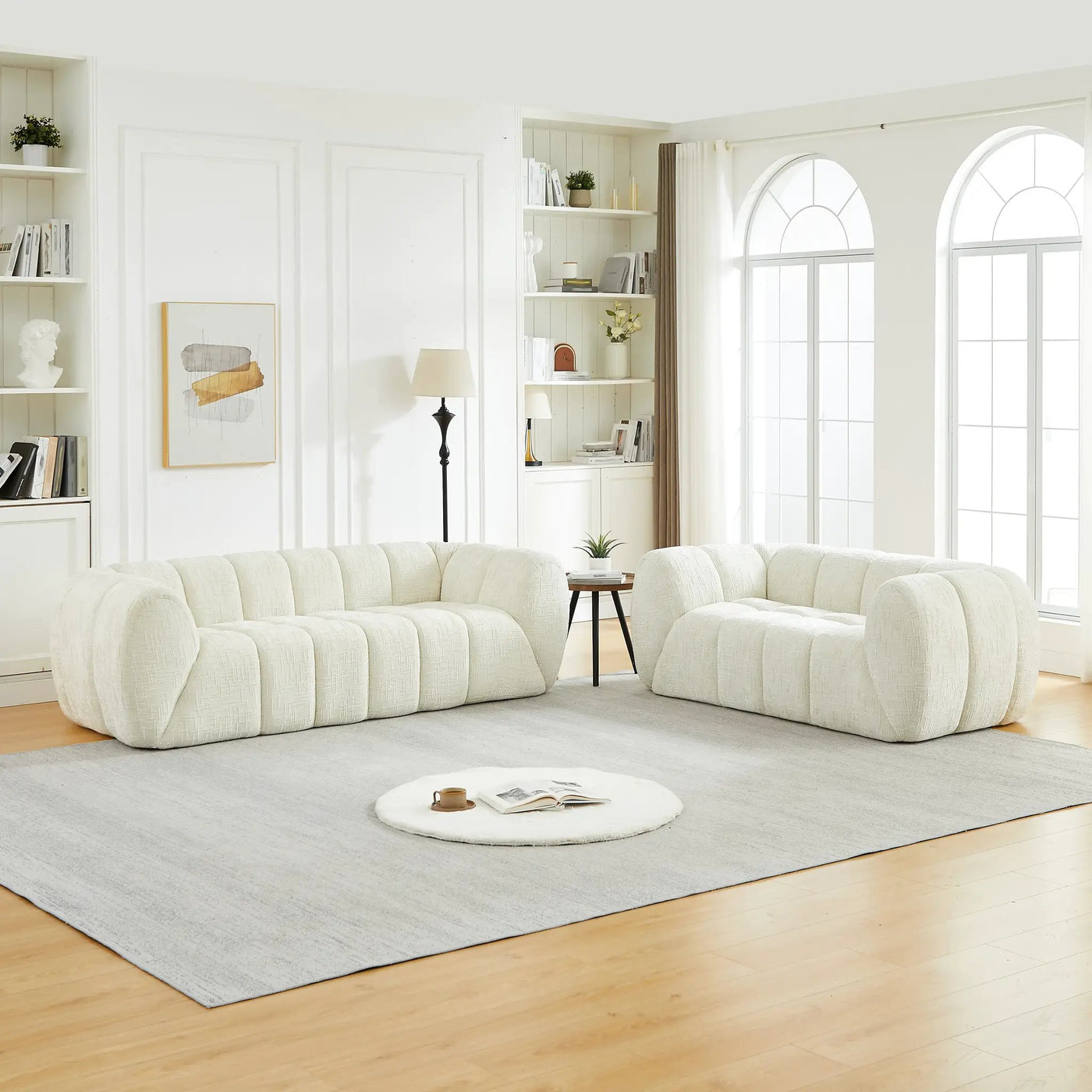 Chenille Pure Foam Sofa by HouseOfZazla