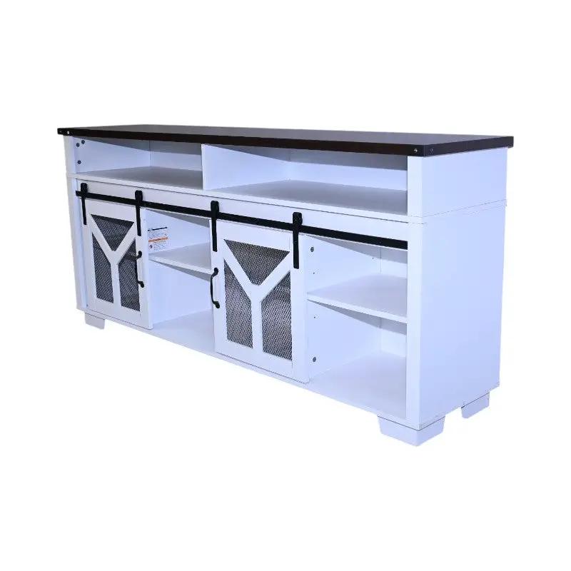Stylish 65.3" TV Stand with LED Light Strips by HouseOfZazla