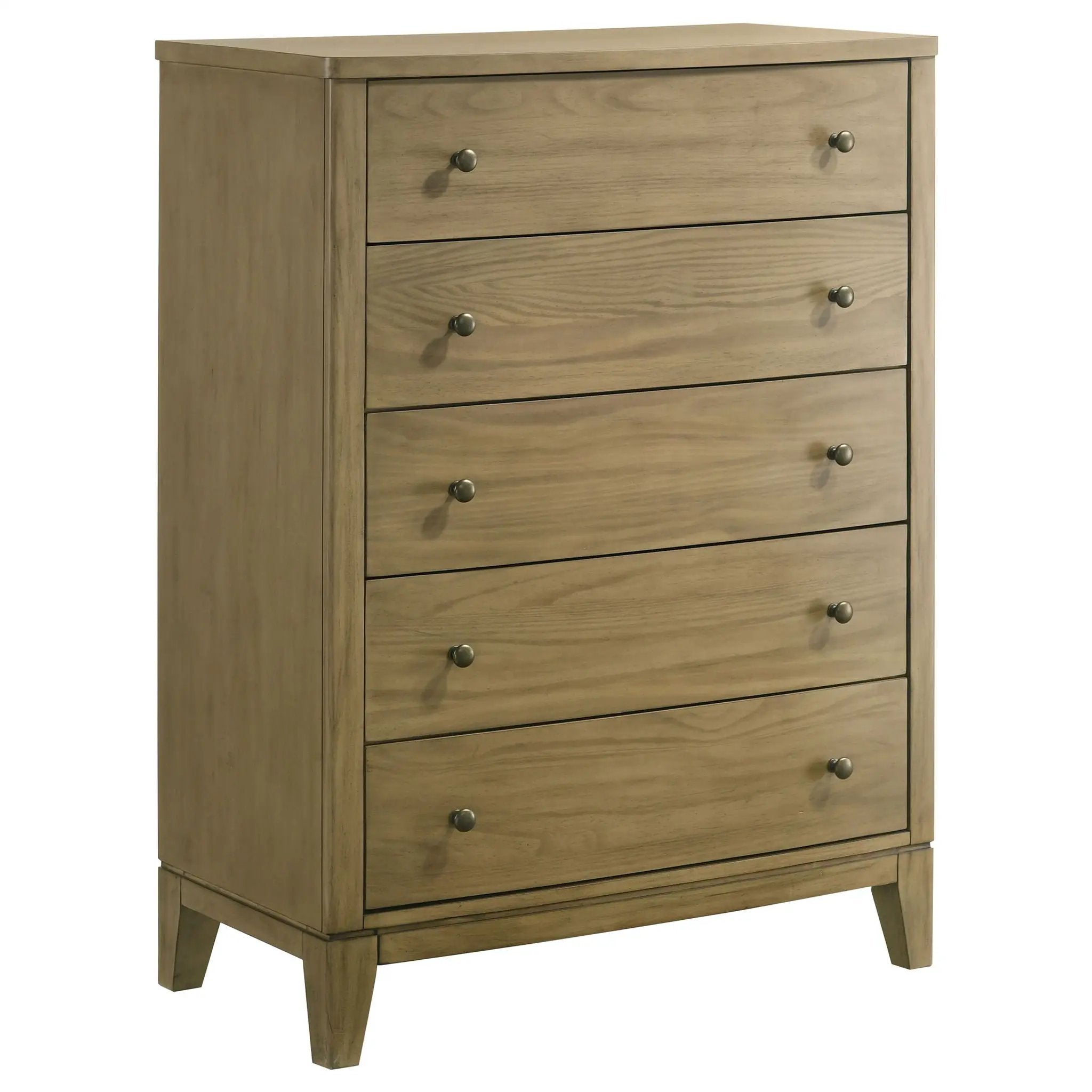 Menlo - 5 Drawer Bedroom Chest Of Drawers - Natural by HouseOfZazla