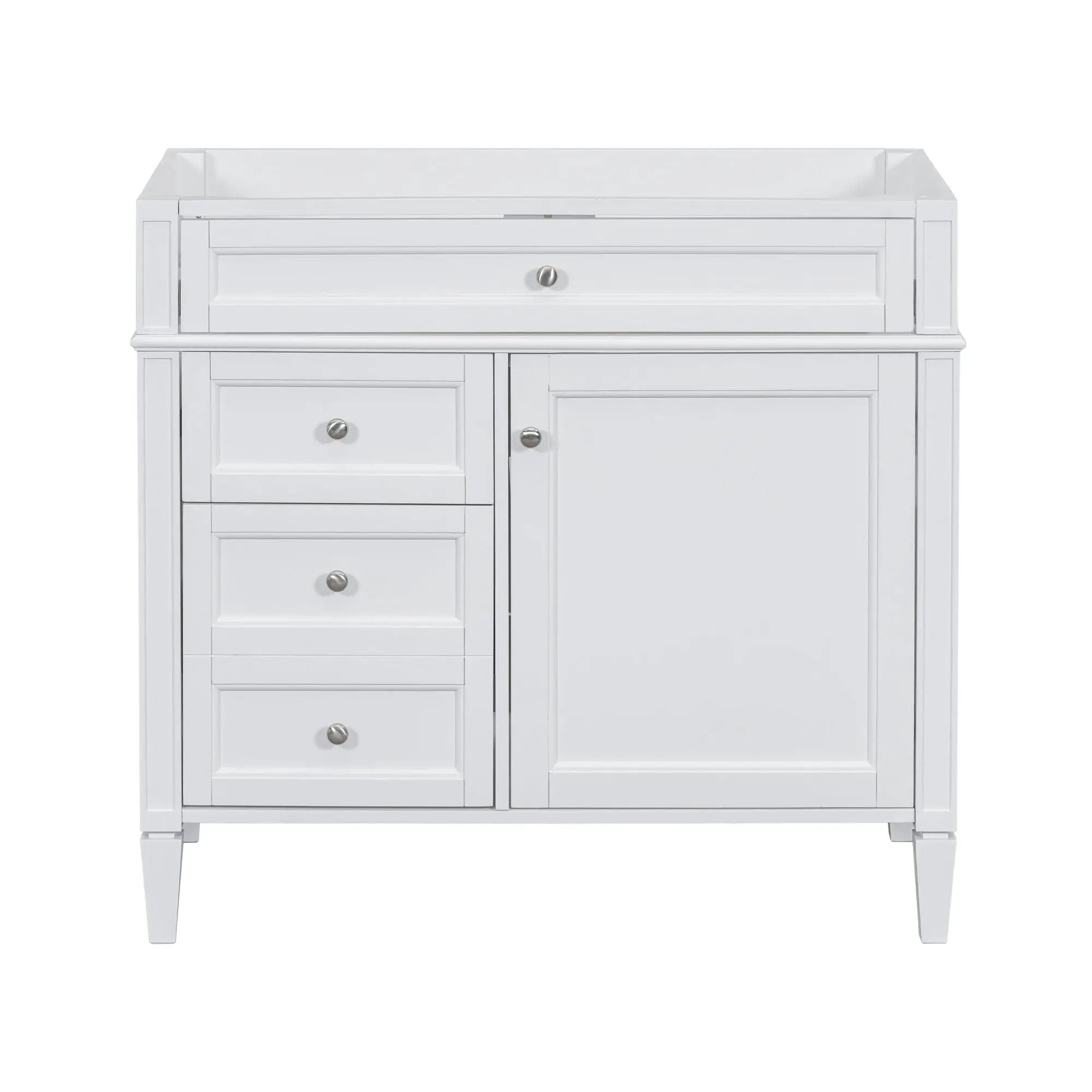 Bathroom Vanity With 2 Drawers And Tip-Out Drawer, Storage Cabinet by Unique Piece Furniture