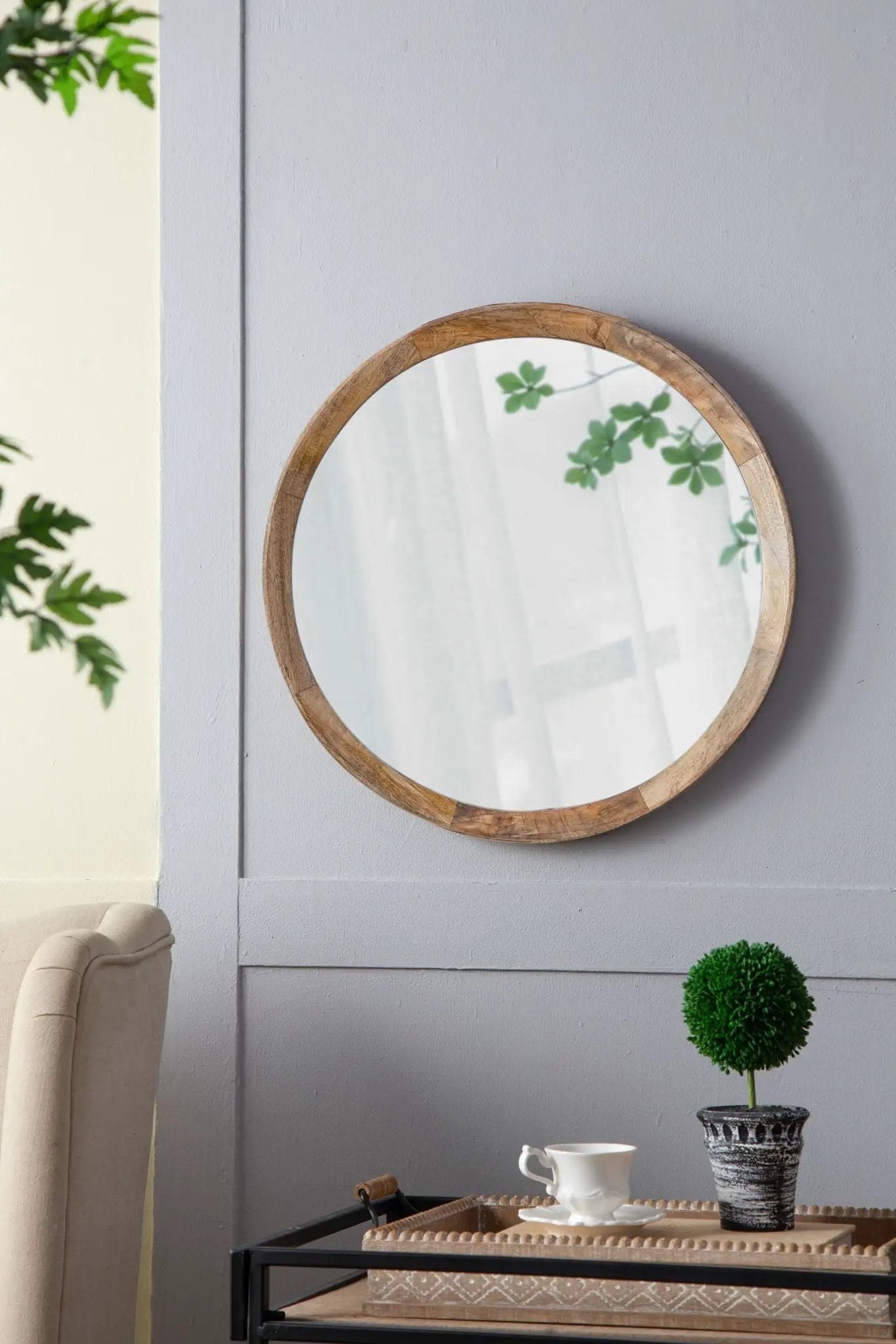 Transitional Decor Style Wall Mirror Decor With Frame For Bathroom by Unique Piece Furniture