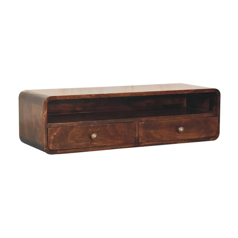 Floating Open Console - Walnut by HouseOfZazla
