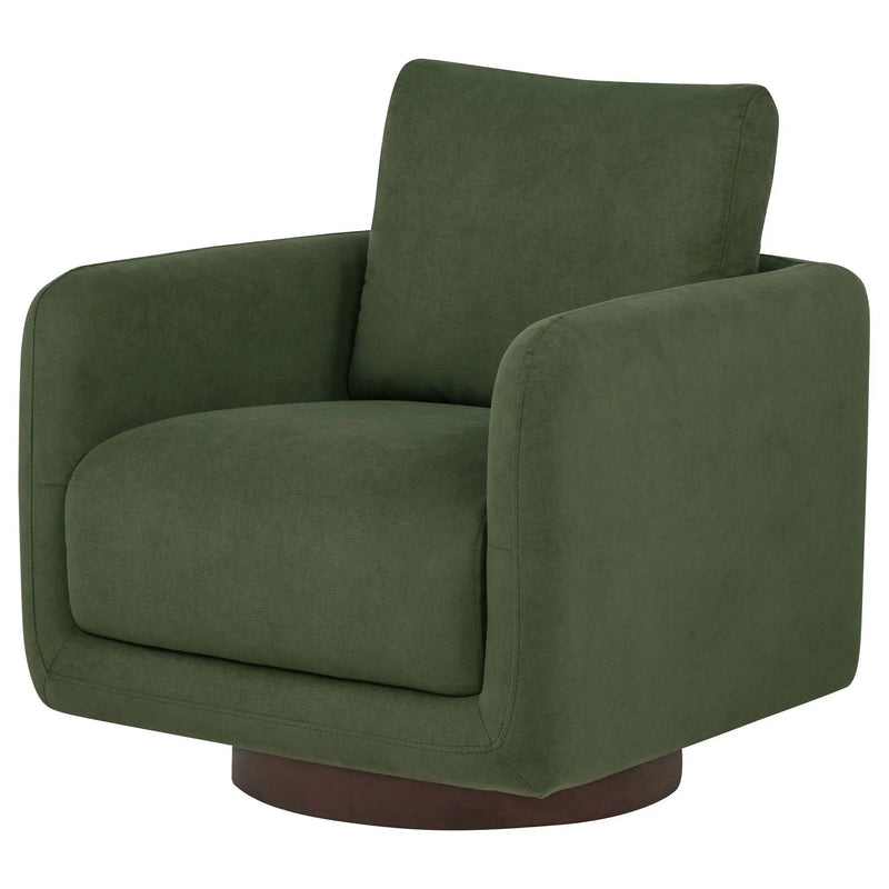 Iris Fabric Upholstered Swivel Accent Chair Matcha by Unique Piece Furniture