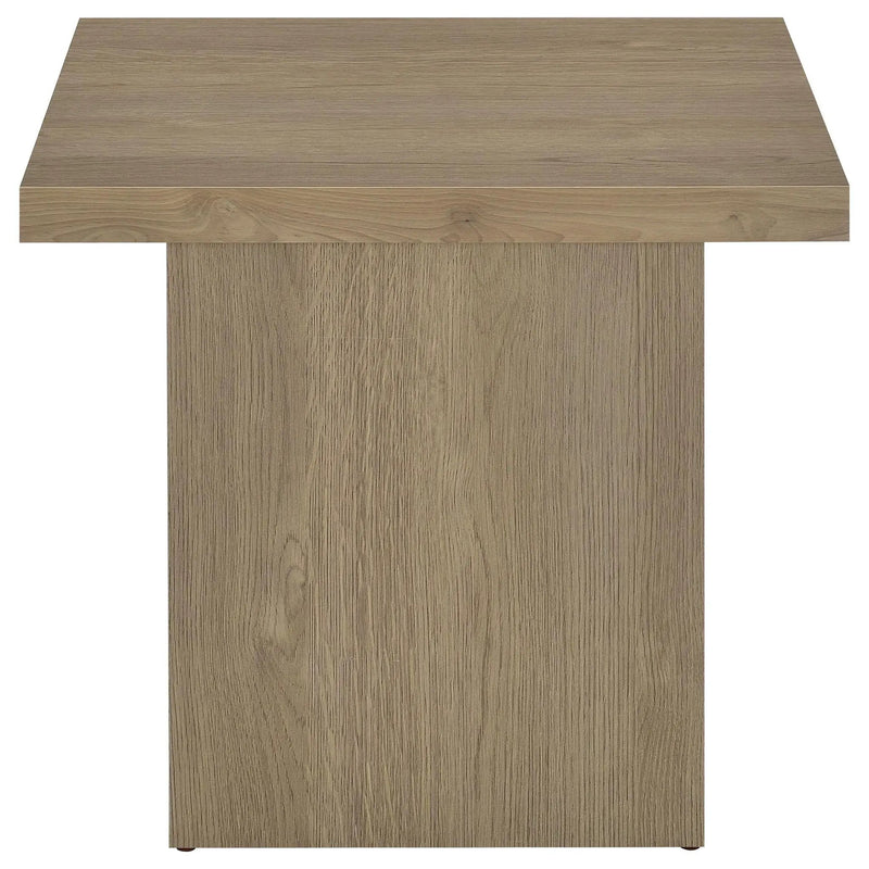 Devar 2-piece Square Cocktail Coffee End Table Set Latte by Unique Piece Furniture