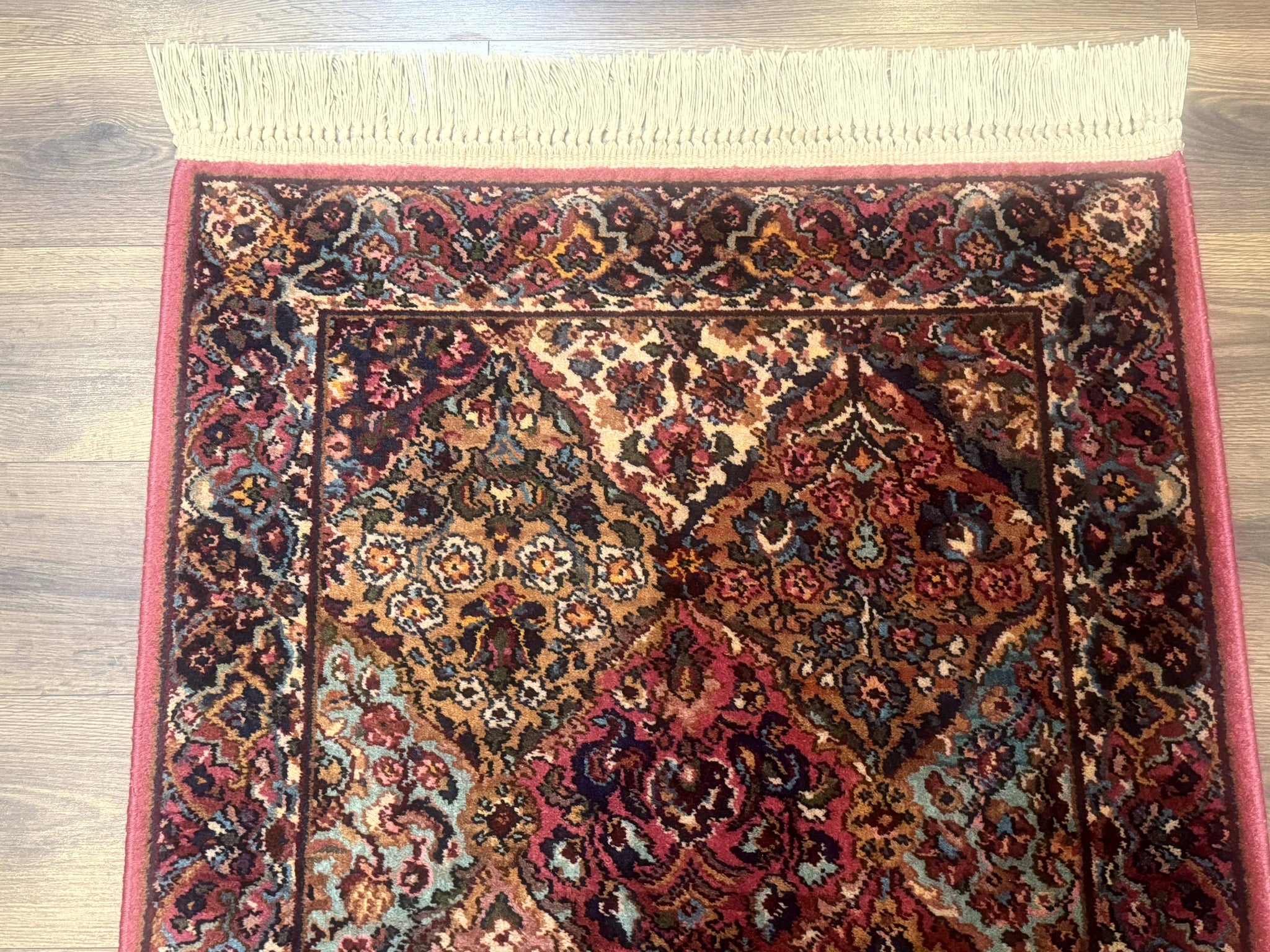 Karastan Rug 3x5 Multicolor Panel Kirman #717, Original 700 Series, Wool Pile, Discontinued by Jewel Rugs