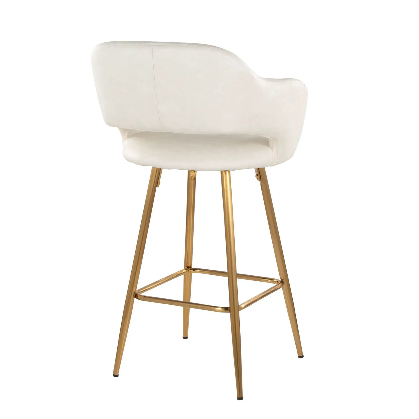 Margarite - Contemporary Fixed Height Counter Stool With Footrest (Set of 2) With Square by HouseOfZazla