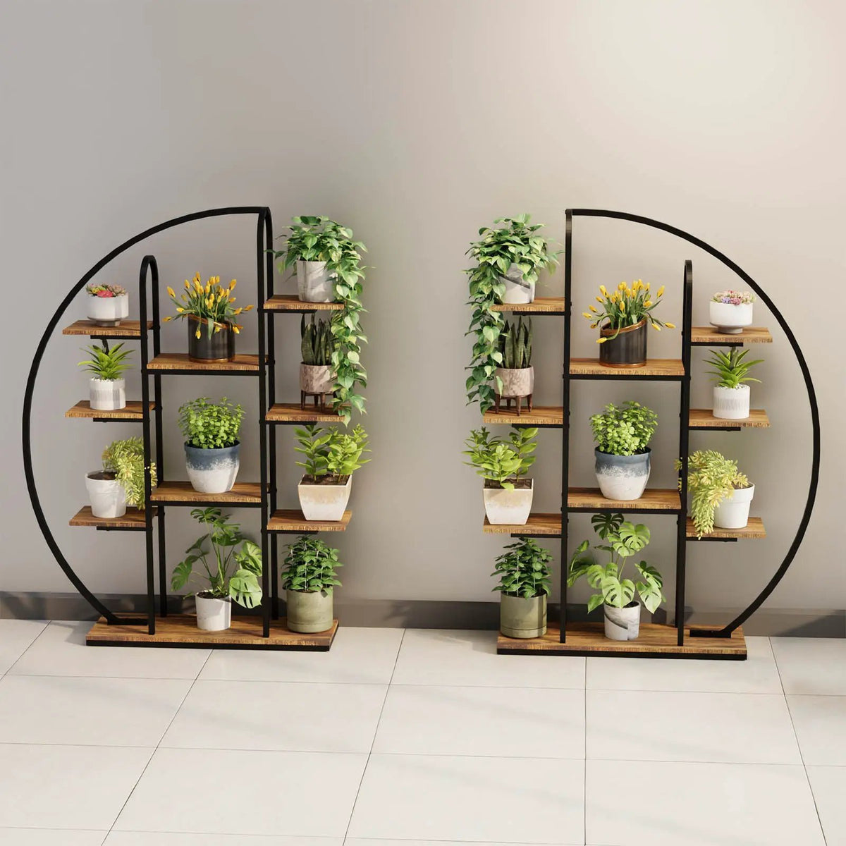 62.2 Inch Tall Metal Indoor Plant Stand with Grow Lights by HouseOfZazla