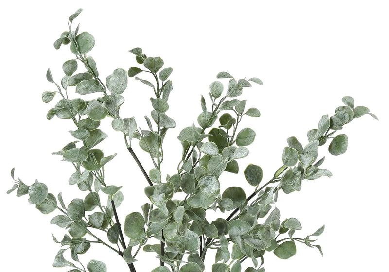 35" Tall, Artificial Plant, Eucalyptus Tree, Indoor, Faux, Fake, Floor, Greenery, Potted, Decorative - Green / Black by Unique Piece Furniture