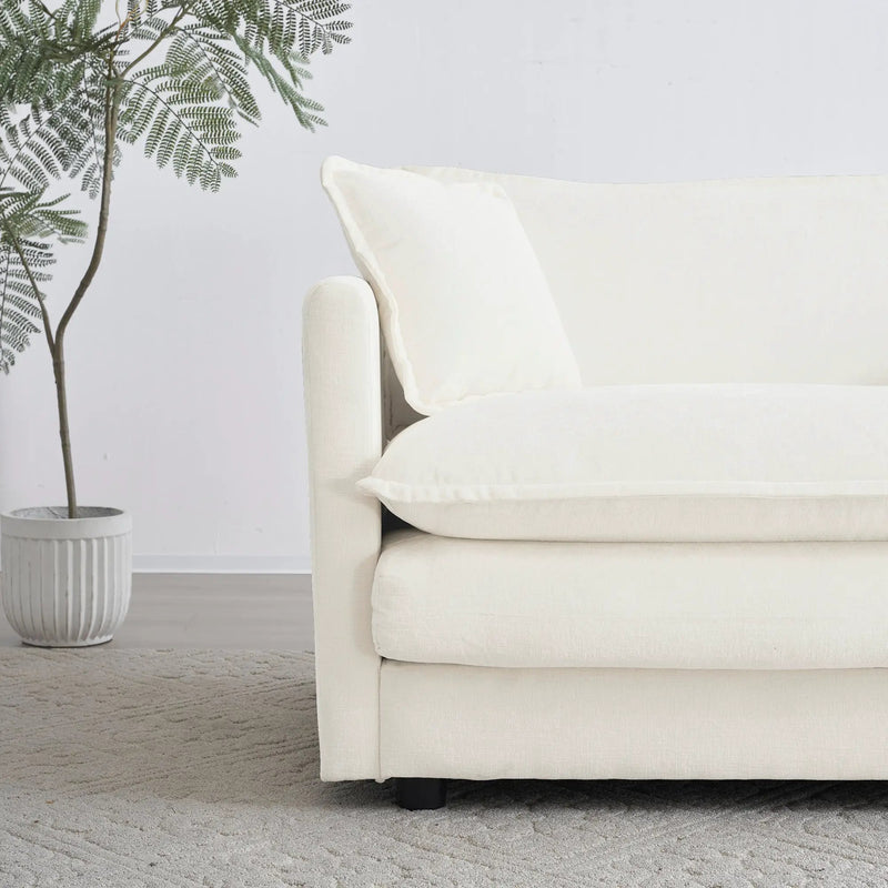 Sofa Set of 2 Chenille Couch, 2+3 Seater Sofa Set Deep Seat Sofa by HouseOfZazla