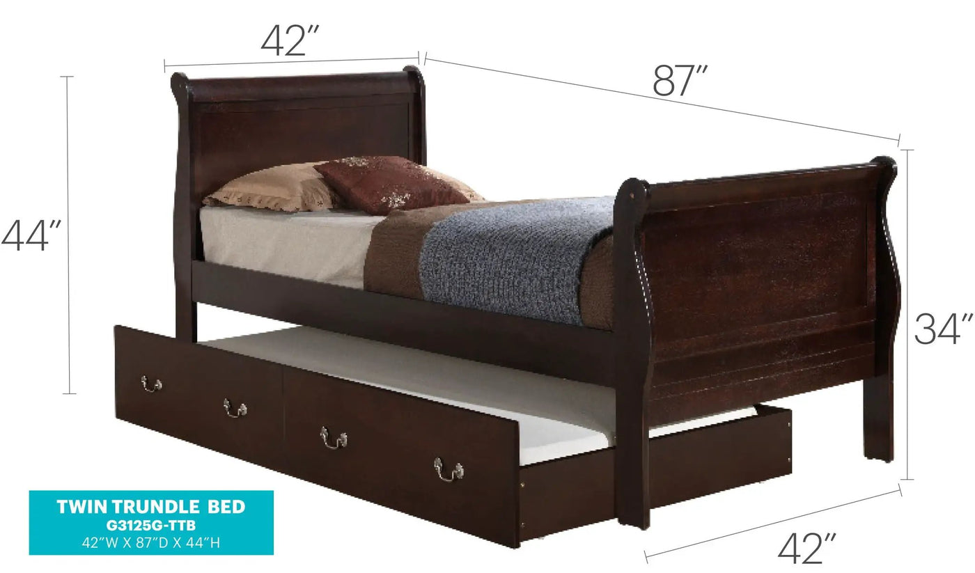 Elegant Trundle Bed With Timeless Charm by HouseOfZazla