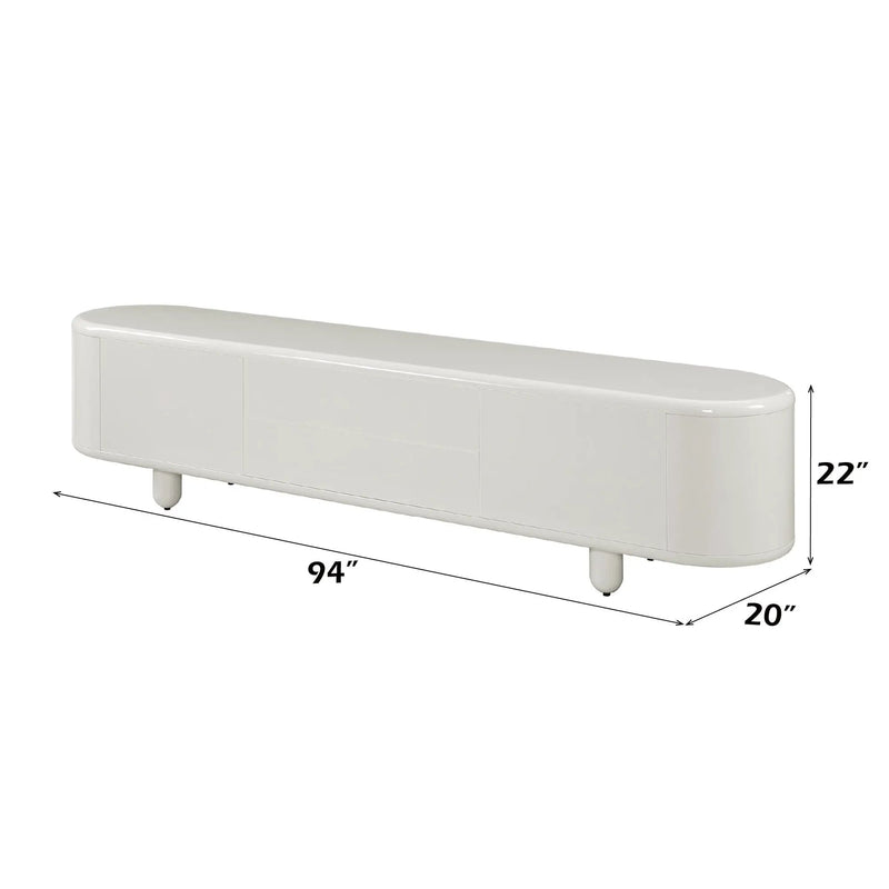Keely - TV Stand - Gloss White by HouseOfZazla