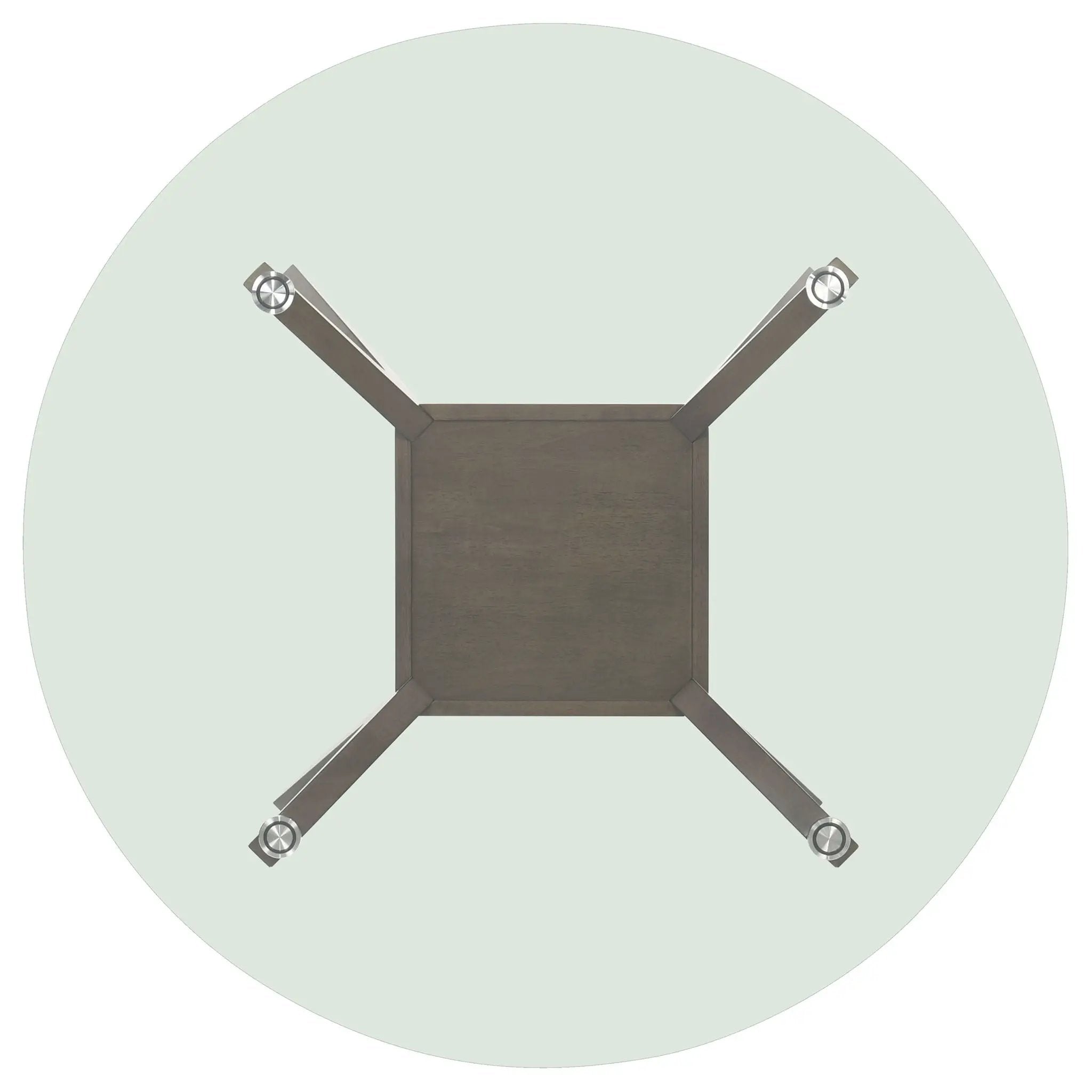Paxton Round 48-inch Glass Top Wood Dining Table Brown by Unique Piece Furniture