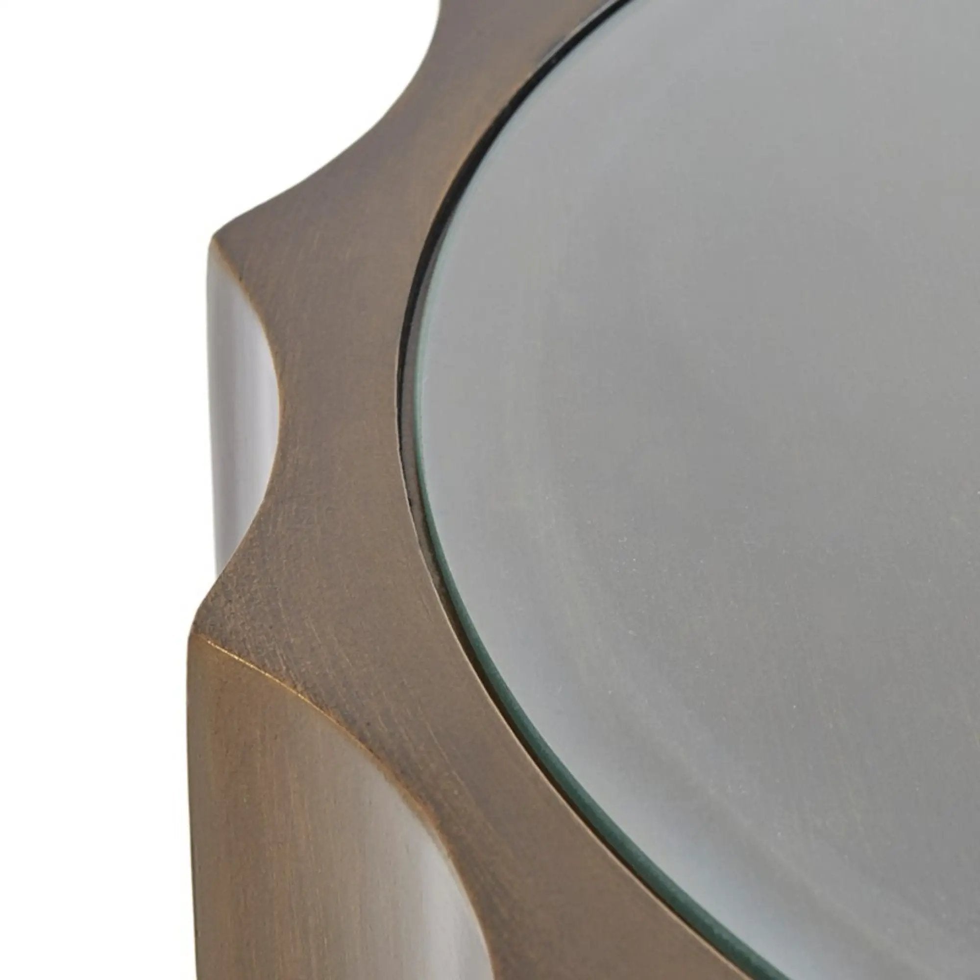 Valentina - Accent Table With Scalloped Edge Design - Bronze by HouseOfZazla