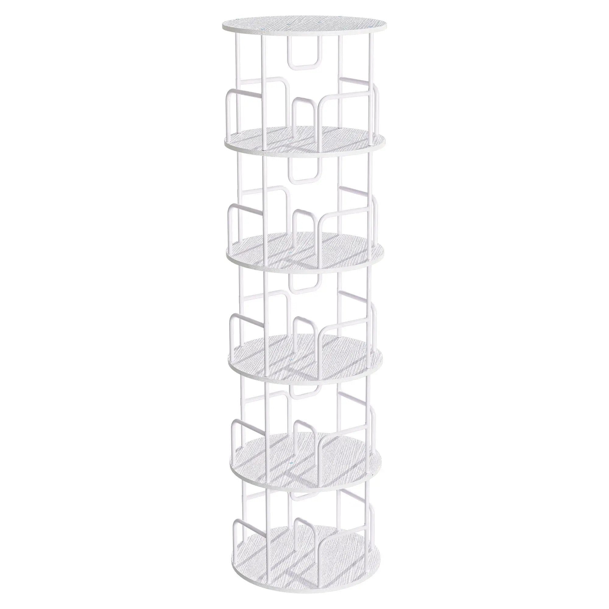 Rotating Bookshelf Tower 5 Tier Spinning 360 Degree Revolving Storage Shelf by Unique Piece Furniture