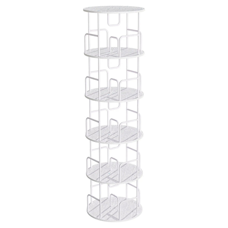 Rotating Bookshelf Tower 5 Tier Spinning 360 Degree Revolving Storage Shelf by HouseOfZazla