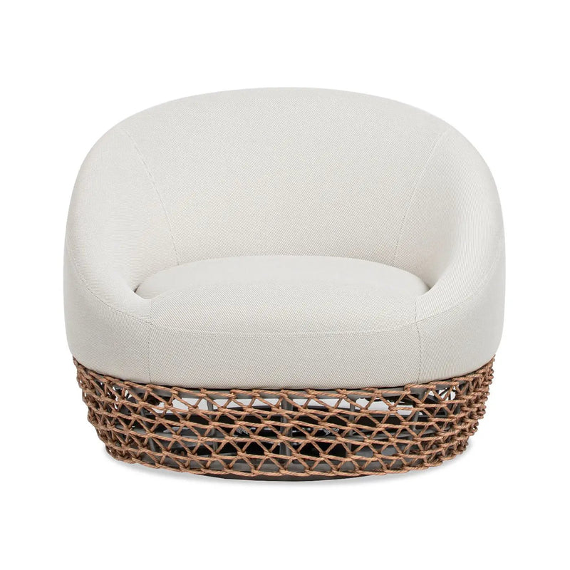 Willow - Upholstered Patio Deep Seating Armchair, Wicker Frame by HouseOfZazla