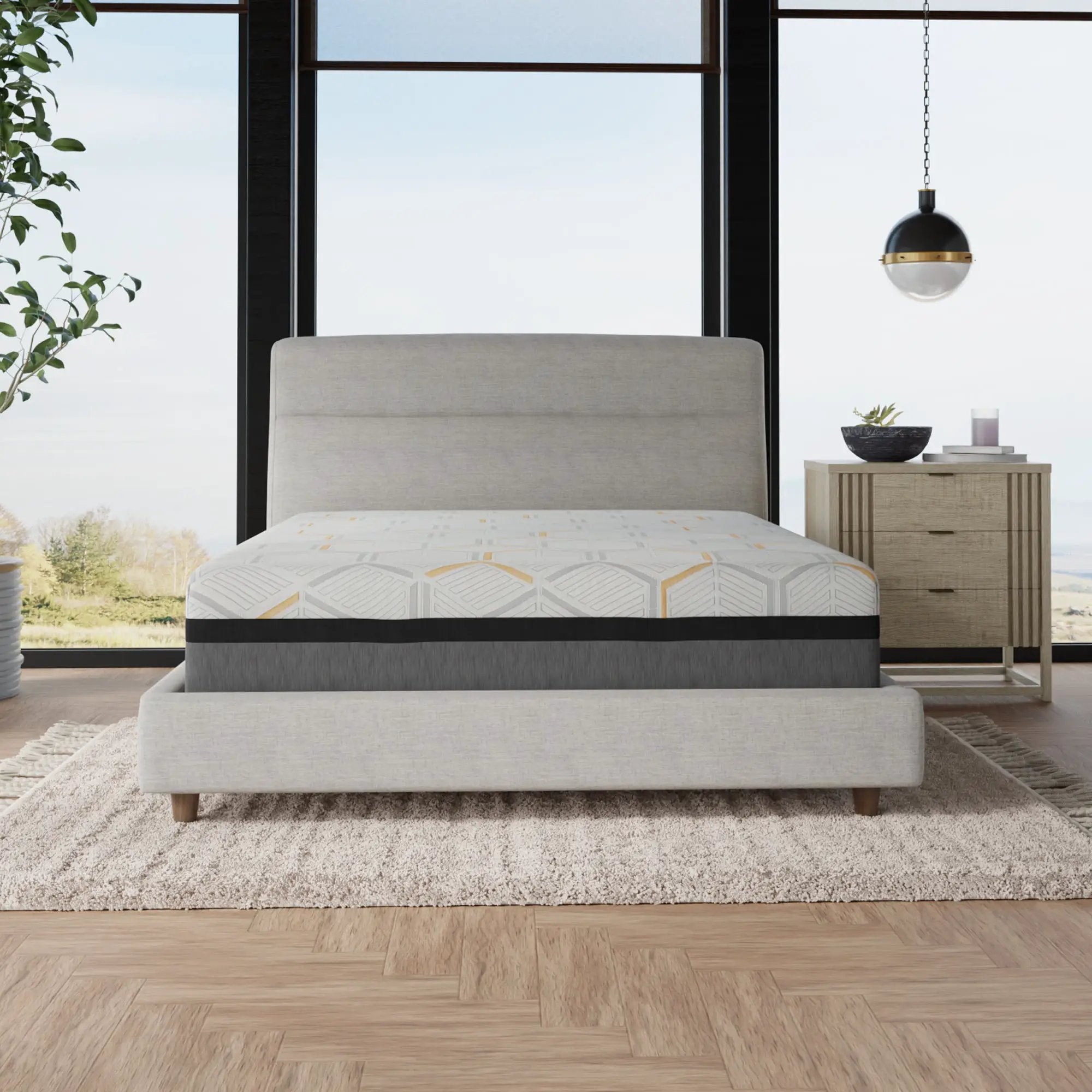 Hybrid Copper Gel Cooling Memory Foam Mattress with Edge Support by HouseOfZazla