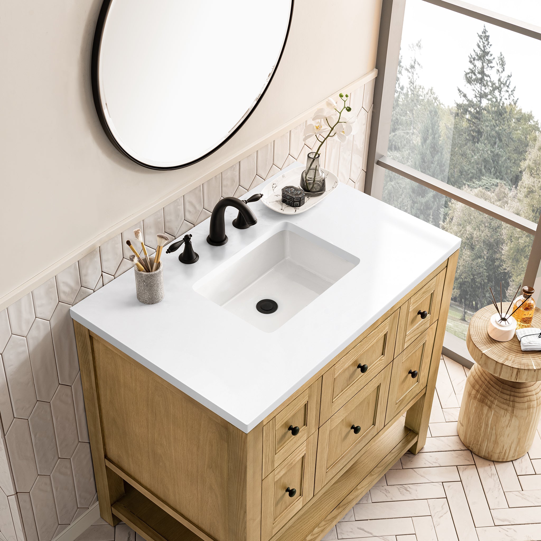 James Martin Breckenridge 36" Single Bathroom Vanity, Light Natural Oak, view 33