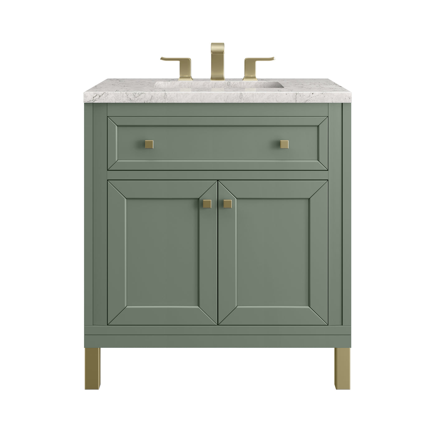 James Martin Chicago 30" Single Bathroom Vanity, Smokey Celadon, view 40