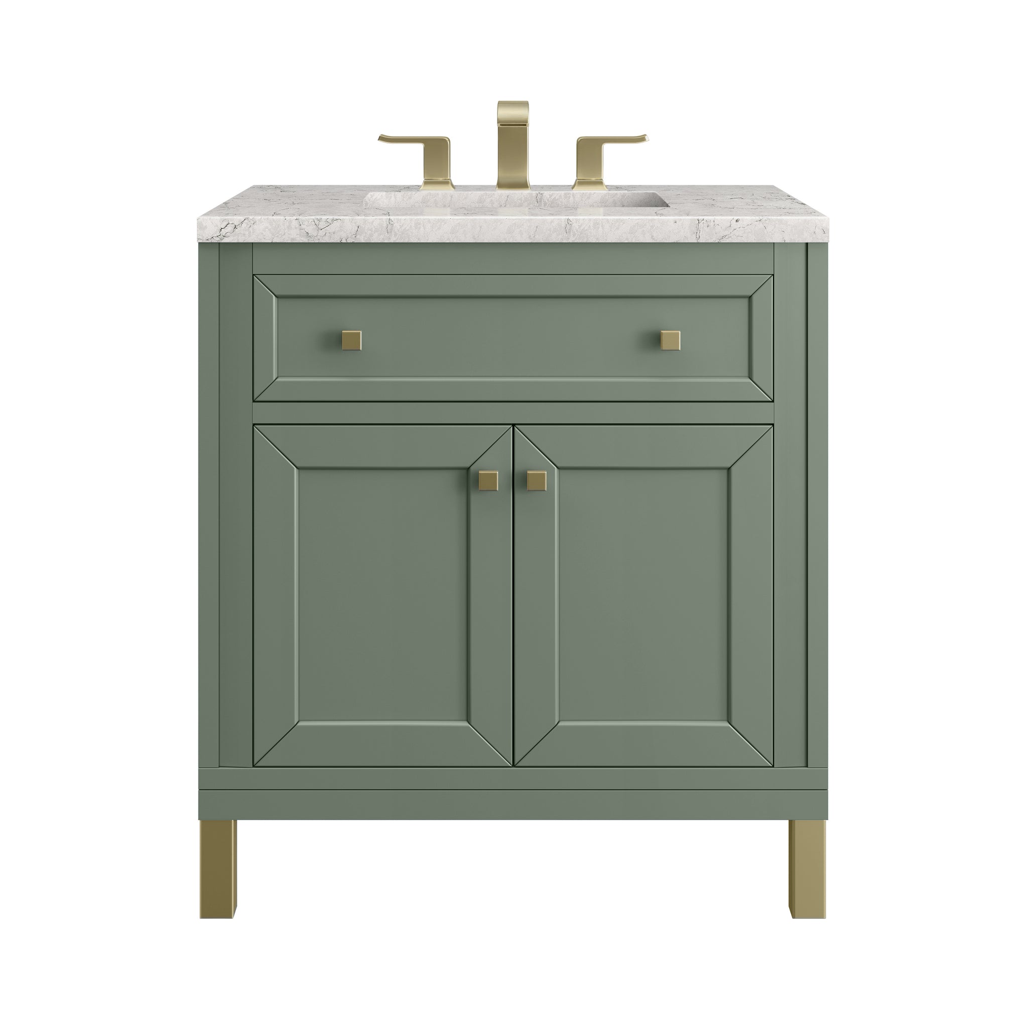 James Martin Chicago 30" Single Bathroom Vanity, Smokey Celadon, view 40