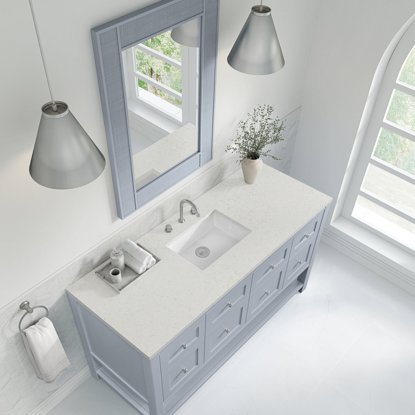 James Martin Breckenridge 60" Single Bathroom Vanity, Serenity Blue, view 29