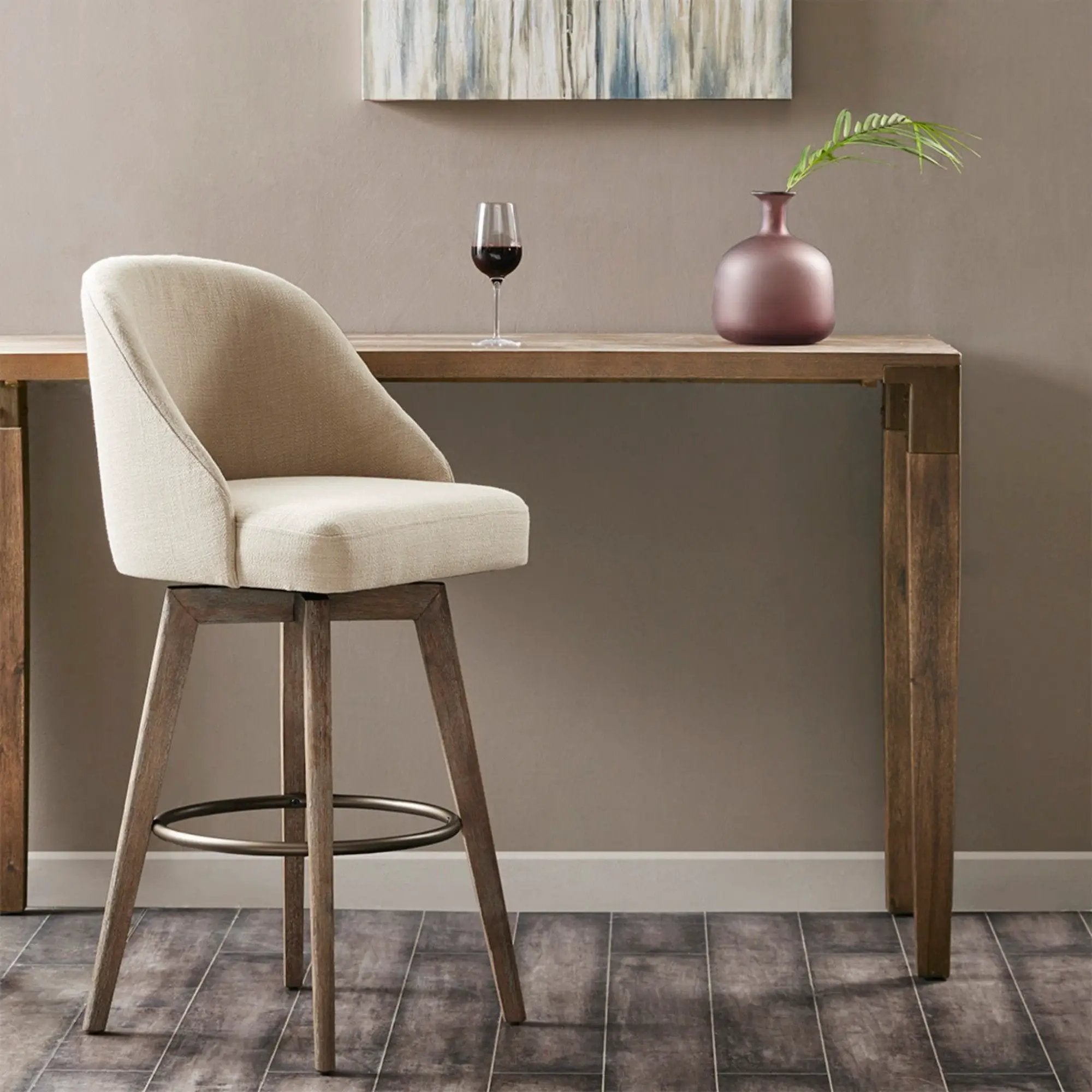 Bar Stool With Swivel Seat - Sand by Unique Piece Furniture