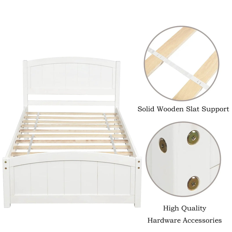 Platform Bed & Headboard, Footboard And Wood Slat Support by HouseOfZazla