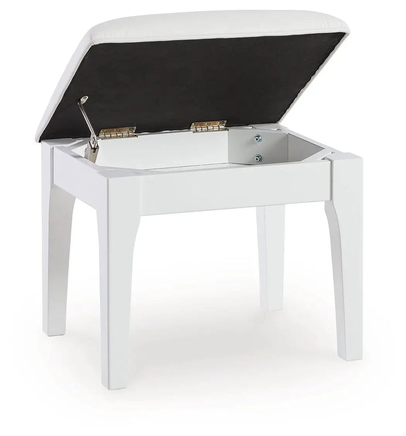 Chalanna - Vanity Stool - White by Unique Piece Furniture