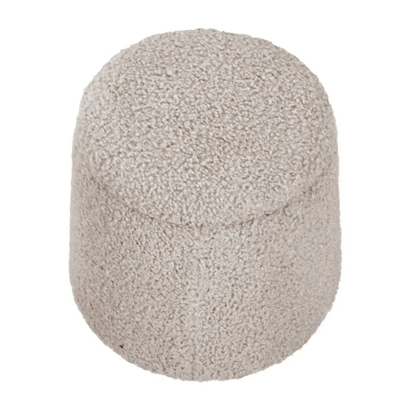 Elegant Round Storage Ottoman Upholstered by Unique Piece Furniture