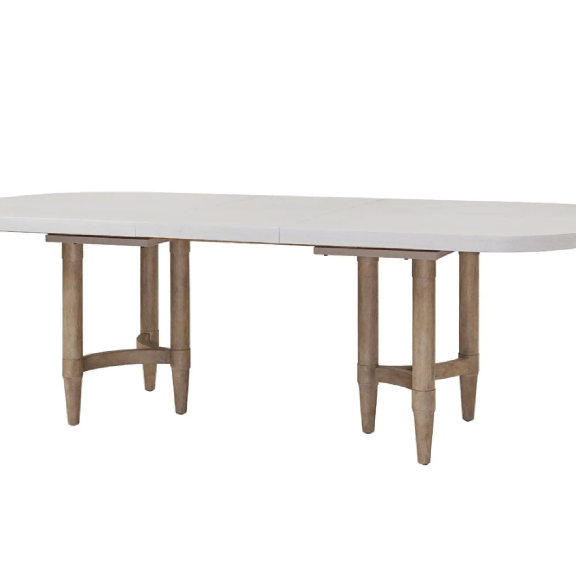 Triad - Double Pedestal Dining Table With Leaf - Sand by Unique Piece Furniture